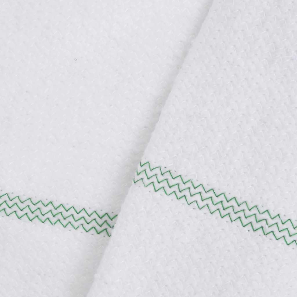 Panno di pulizia 50 pezzi bianco e strisce verdi 50x60cm per auto, moto, vetro, bagno