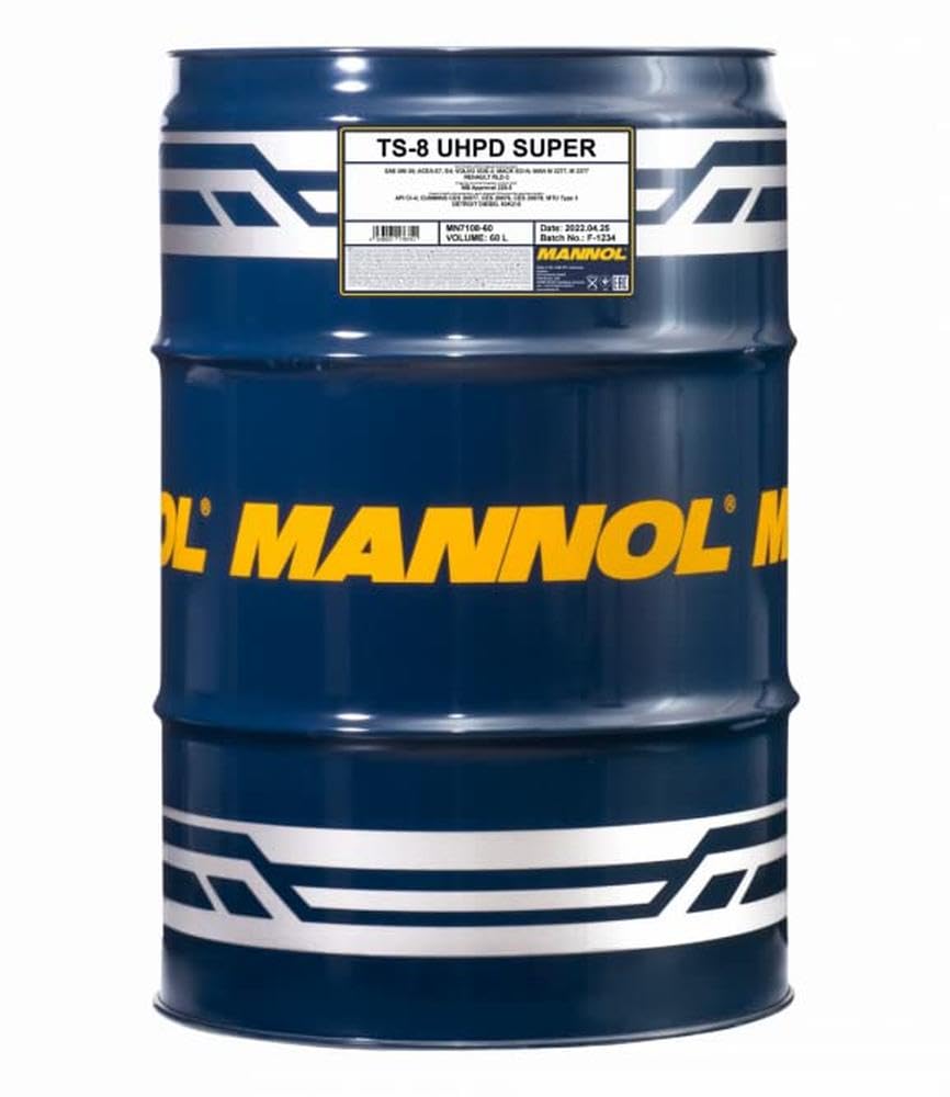 MANNOL 7108 TS-8 UHPD 5W-30 Motoröl synthetisch LKW Diesel, 20L | Erfüllt ACEA E4/E7 und API CI-4, für Euro I-V Nutzfahrzeug-Dieselmotoren mit Turbo, schützt vor Verschleiß und Korrosion