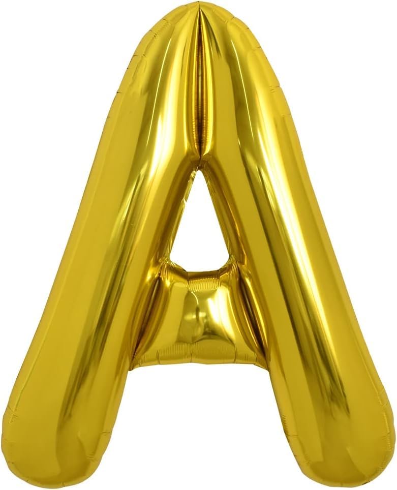 Image of TONIFUL 40 Inch Large Gold Letter A Helium Balloons,Foil Mylar Big Balloons for 2026 New Year Eve Graduation Wedding Baby Shower Birthday Party Anniversary Supplies Decorations