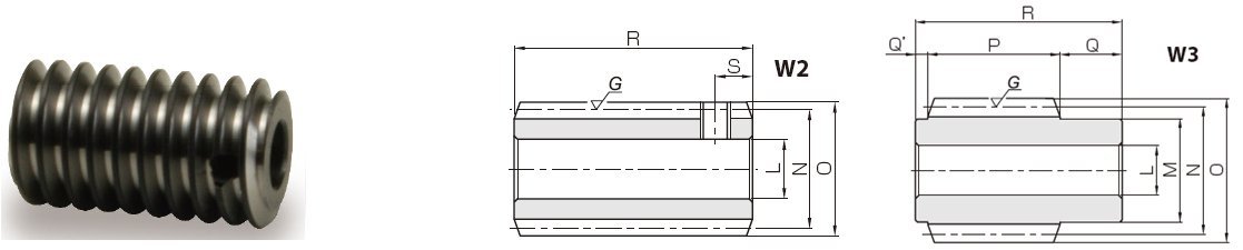 KHK SWG1.5-R1J10, 1.5, Single Lead, Right Hand, Ground Worms
