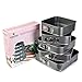 Price comparison product image ARIANA HOMEWARE® Set of 5 Non-Stick Square Cake Tins Springform with Removable Bottoms and Metal Handles Loose Base Leakproof Baking Pan Tray Perfect for Cakes  Sizes 20 x 22 x 24 x 26 x 28 cm