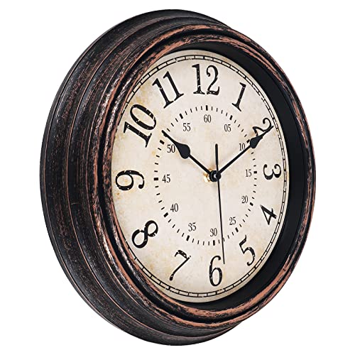 Suohui Vintage Wall Clock,12" Large Wall Clocks For Living Room Decor, Silent Wall Clock Battery Operated For Bedroom,Office,Kitchen Home Decor #TOP6