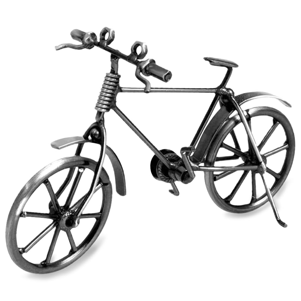 Model roweru w stylu retro, Iron Art Bike, dekoracyjny rower mały, mini ornamenty rowerowe, żelazny model roweru, dekoracja domu, biura, dla chłopców i dziewczynek, kolor ciemnoszary