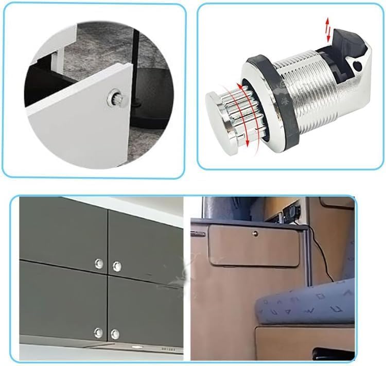 2Pcs Push Button Latch, Push to Close Latches for Perpendicular Door Configurations Latches - Push-to-Close Latches - Knob Stores Flush (Black)