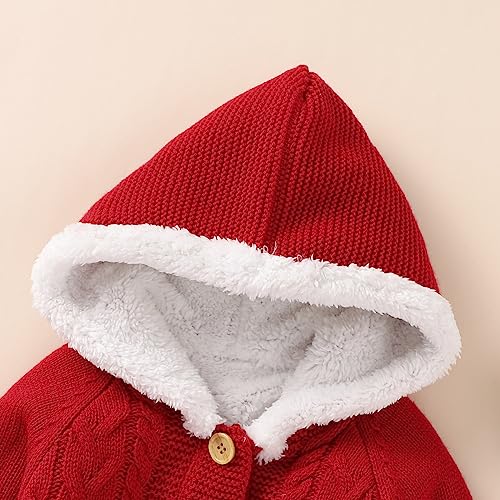 Yuehuam Macacão de malha com capuz para bebês recém-nascidos, macacão de orelha de urso, peça única,