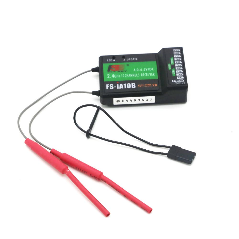 VOANZO 2.4GHz 10CH RC Receiver Compatible for FS I6 I10 I6S I6X Transmitter for 1/10 RC Car RC Crawler FPV RC Racing Quadcopter RC Boat Racing Drone