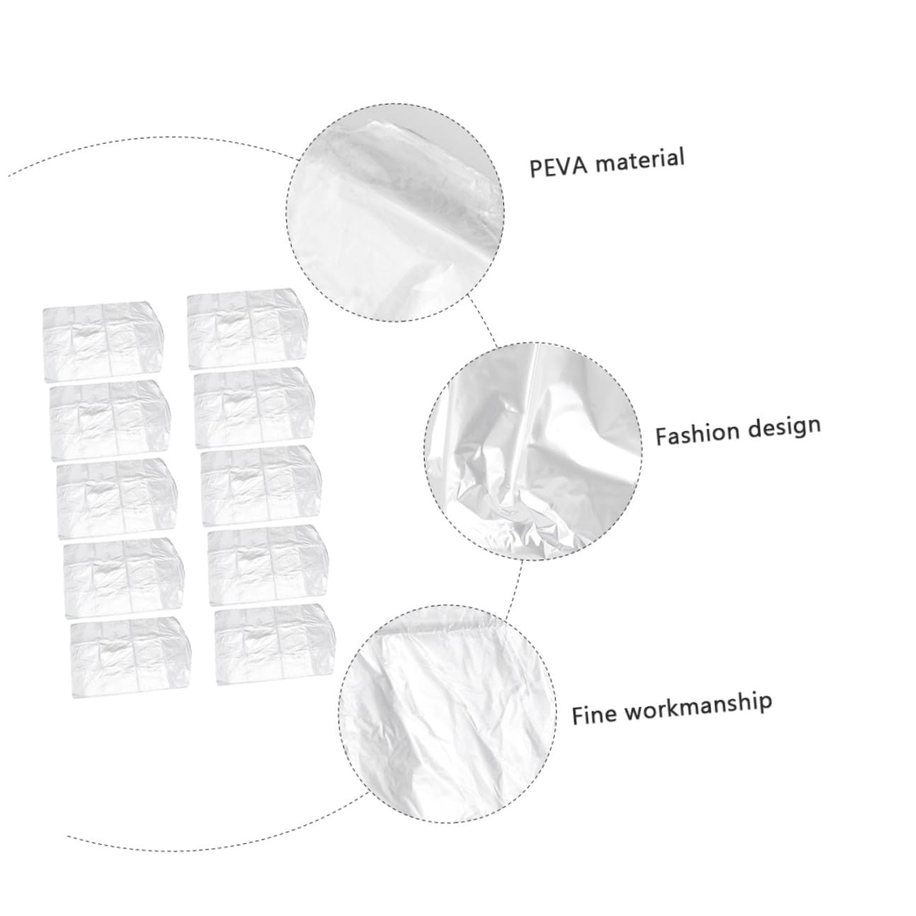 SHINEOFI Fundas Para Colgar Ropa 60x150 Cm 2.2 Mil Polietileno Transpirable Antipolvo Para Armario Almacenamiento Prendas 50 Unidades Hogar y Viaje