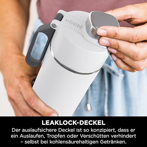 Ninja Thirsti Wasserflasche/Thermobecher, 700ml, auslaufsicherer Deckel – Ansicht 6