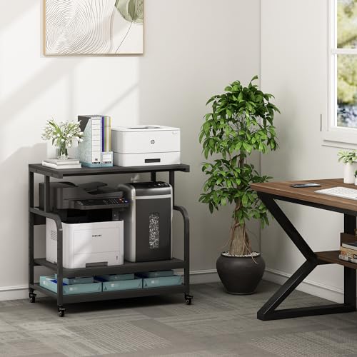 Image of Fannova 32.3 inchx18.9 inch Extra Large Printer Stand with Adjustable Storage Shelf