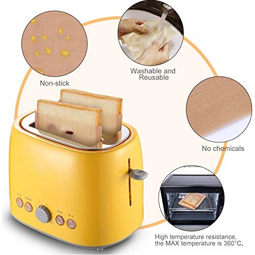 image for Samshow 10 Toaster Bags Reusable grilled cheese bags Non Stick Toaster
