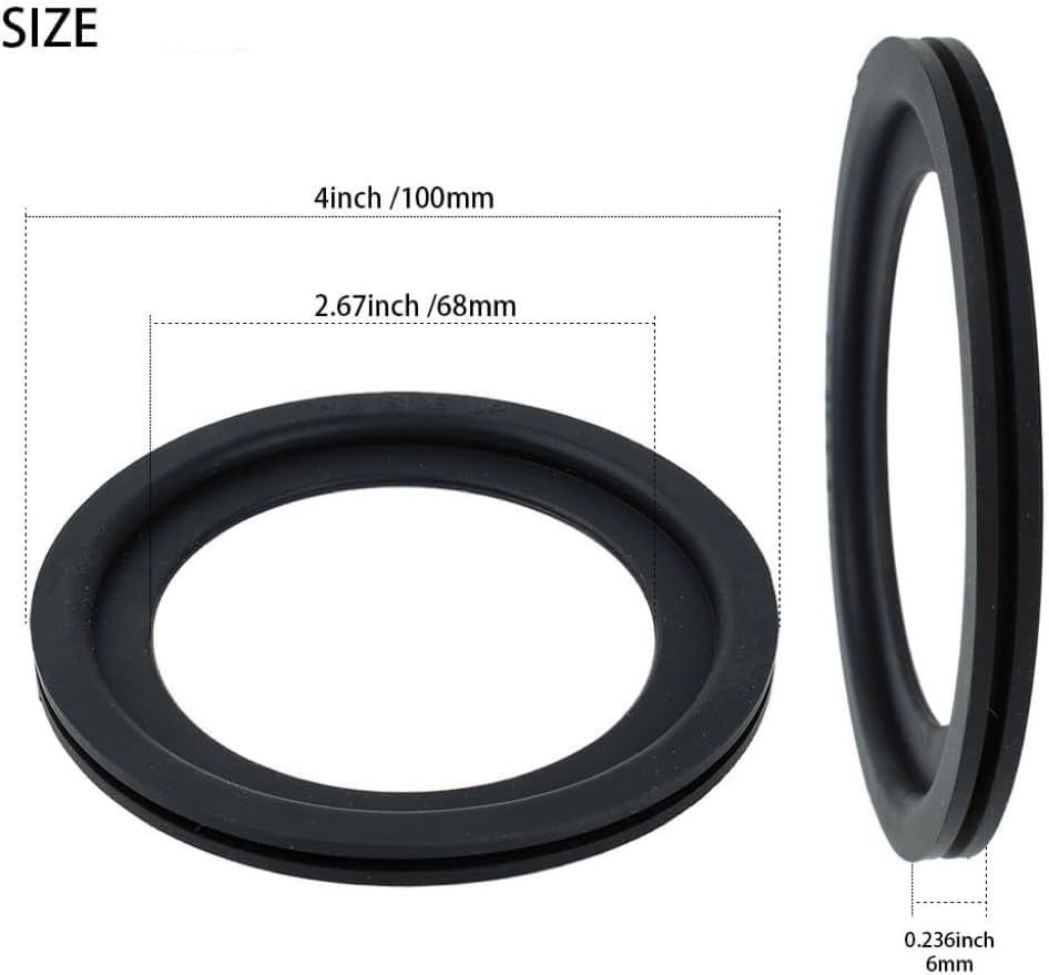 Image of Replacement 385311658 RV Toilet Seal Fits 300 310 320 Series Pedal Flush RV Toilets Rubber Flush Ball Seal Gasket Solve The Leakage Problem (2 Pack)