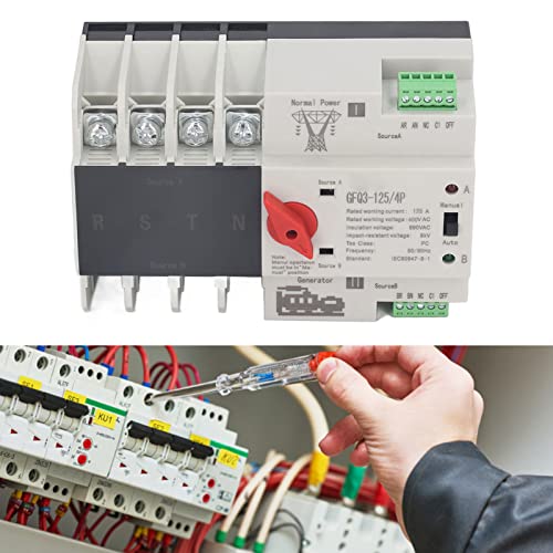 Commutateur de transfert automatique 4P pour rail DIN 35mm inverseur de source double