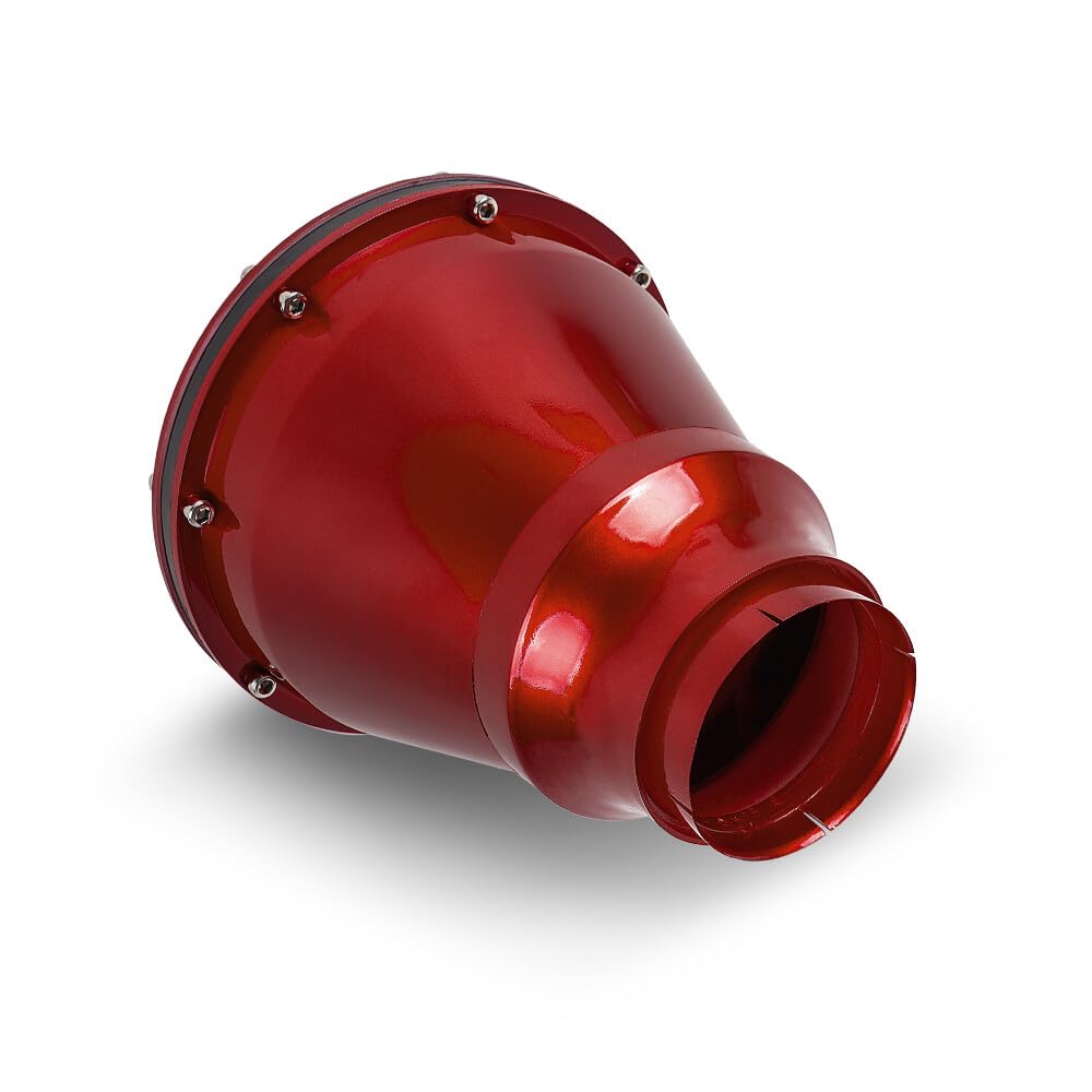 Sistema de admisión de aire frío universal de 70 mm, kit de filtro de aire rojo para coche