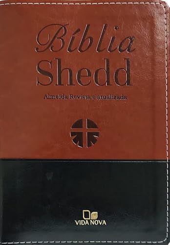Bíblia Shedd - Duotone Marrom e Preto - Acabamento Luxo