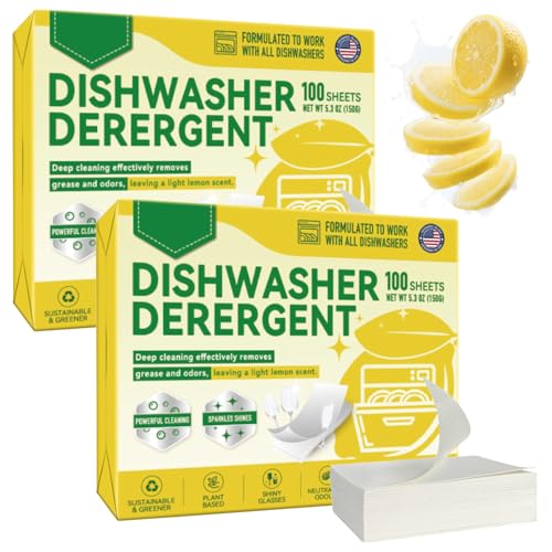 200 hojas Dishwasher Tablet,Pastillas Maquina de Lavar Loiça,Capsulas Lavavajillas,Reemplazo Ecológico de Pastillas para Lavavajillas