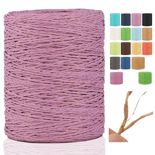 Raffia Yarn for Crochet Raffia Ribbon for Gift...