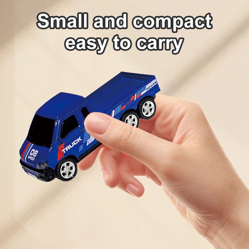 Image of Bestie toys Remote Control Small Car, 1:64 Scale Off-Road RC Car, USB Rechargeable 2.4GHZ Three Speed Indoor Alloy Vehicle for Kids (Power Truck)