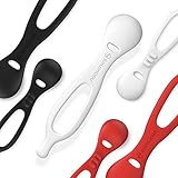 Sinjimoru Silicone Cable Management for USB Cable, Cord Organizer for Phones and Earphones, Desk Organizer, Cord Holder, Ghost Cable Twist Ties, Three Colors/Two Sizes, 6pcs