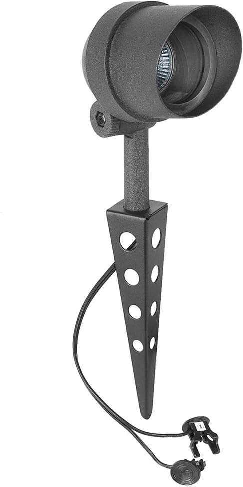 Sterno Home GL22720BK, Black Paradise Low Voltage Cast Aluminum 50-Watt Halogen Spot Light