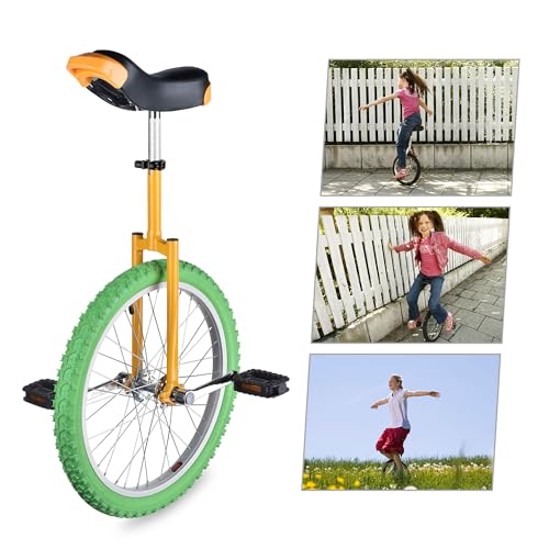 Image of AW 16 /18 /20 /24 Inch Wheel Outdoor Unicycle Adjustable Seat Exercise Bicycle | Fit Adults Kids Outdoor Sports Fitness Exercise, Various colors For Choice
