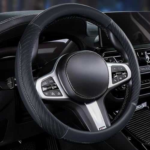 HONGWEICHUHAI Funda Volante Coche para Peugeot 208 2008 207 301 308 408 4008 508 5008 Rifter, Protector Volante Coche Accesorio Interior, Antideslizante, Duradera, Fácil de Instalar
