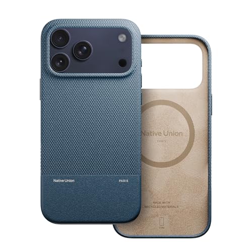 Native Union (Re)Classic Case 3.0 - ネイティブユニオン MagSafe対応、内蔵マグネット - 高耐久性・再生素材使用 - 1.8m/6ft 耐落下保護 iPhone 17 Pro Max(ネービー/Navy)