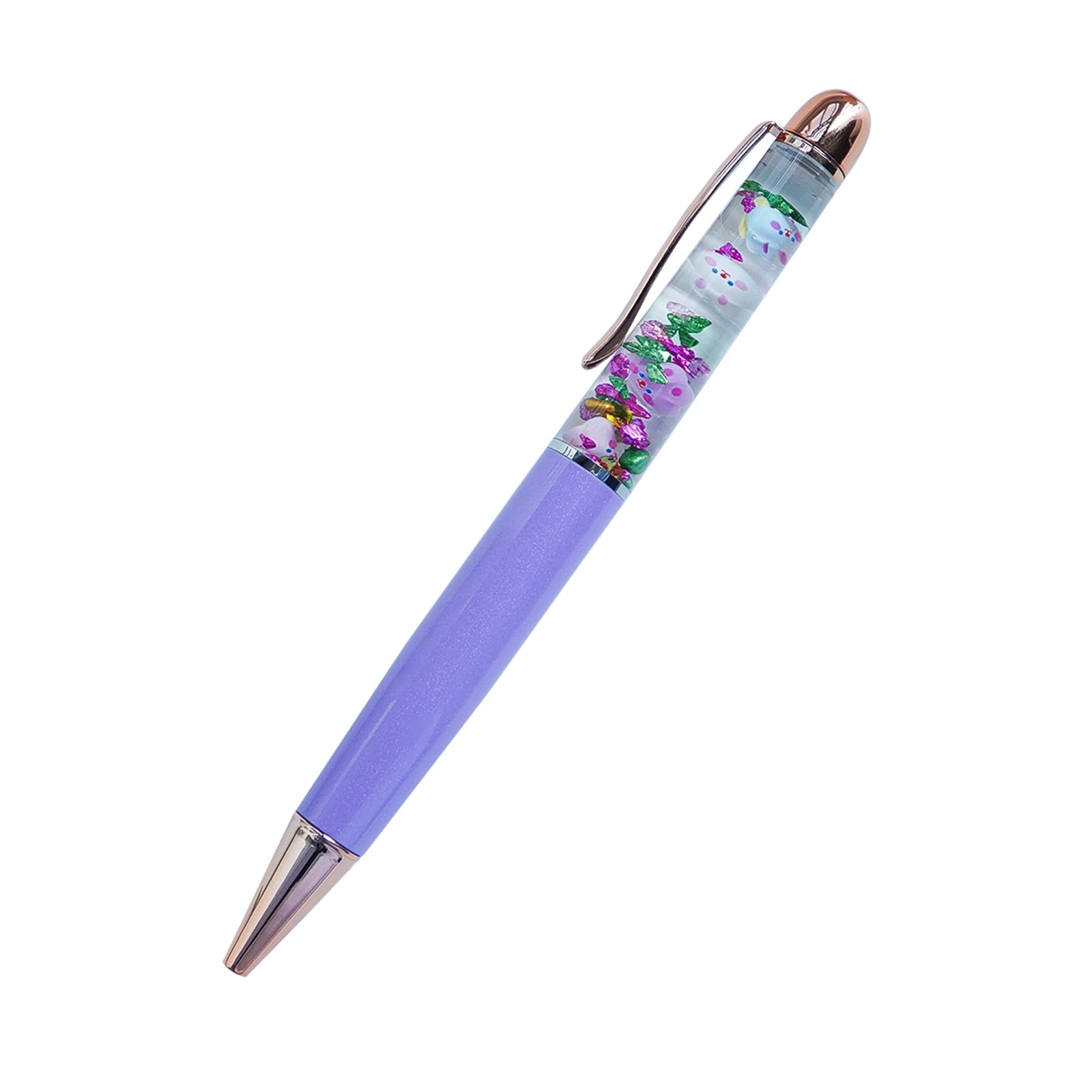 Sikyby Bunny Fun Pens Cute Floater Floating Liquid Writing Journaling Office Pen Unique Present Gifts(Purple) — image 1