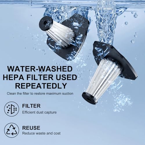 Image of CKIKH LT-151 HEPA Filter 2 Pack, Washable Reusable Handheld Vacuum Filter