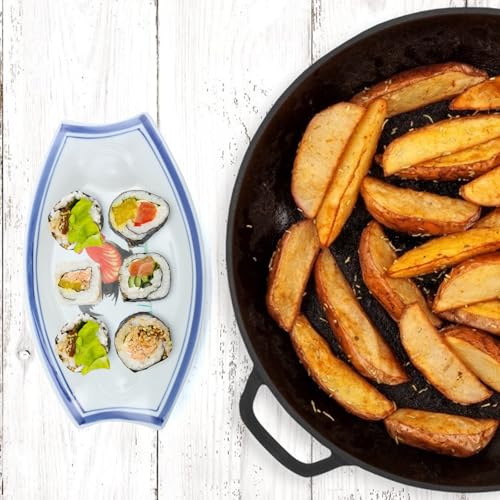Bandeja de cerámica retro Cabilock para snacks y dulces de diseño creativo 8
