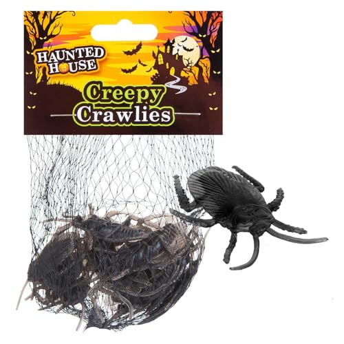VFM e-Store - Halloween Creepy Crawlies Set Halloween Party, Trick Or Treat Spooky Halloween Parties, Creepy, Fright, Costume, Fancy Dess Accessories and Props - Pack Cockroaches