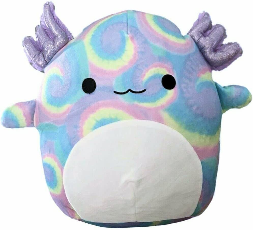 Image of Squishmallow Official Kellytoy Plush Sea Life Squad Squishy Soft Plush Toy Animals (Vivie Rainbow Axolotl, 5 Inch)
