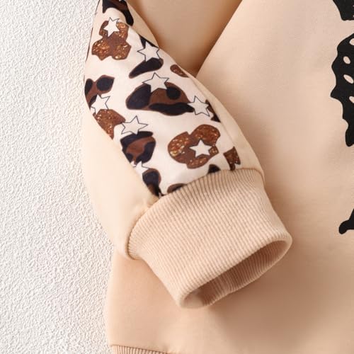 Image of Girls Clothes Fall Winter Toddler Outfits Leopard-print Hoodie Sweatshirt + Sweatpants 2 Piece Set 4-12 Years