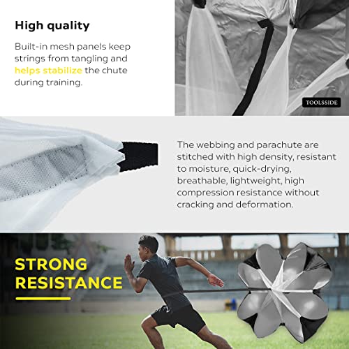Toolsside Speed Parachute For Speed Training 48" - Running Speed Chute - Still Cool Running Speed Training For Kids Youth And Adults - Speed Chute Comes Complete With A Carrying Bag #TOP5