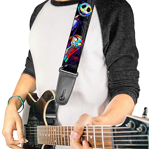 Sally Sangle de guitare électrique pour guitare Motif cauchemar avant Noël 5,1 cm de large - Les Beatles, Paul McCartney, John Lennon, RIngo Starr, George Harrison Sally Sangle de guitare électrique pour guitare Motif cauchemar avant Noël 5,1 cm de large – Image 3