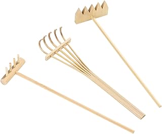 Zen Rake Mini Areia 3Pcs Mesa De Jardim Zen Meditação Ancinhos Ancinhos Ferramenta de Jardim Zen Feng Shui Decoração para Casa Secretaria da Escola