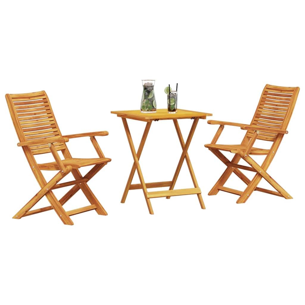 Ensemble bistro en acacia vidaXL pour savourer un café sur votre balcon ensoleillé