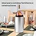 SILBERTHAL Enfriador Botellas Vino Acero Inoxidable | Enfriador Vino con Funda enfriadora...