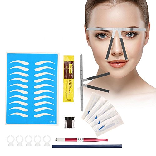 Tattoo Eyebrow Practical, Set Tattoo Makeup Tool Set Tattoo Eyebrow Tool Kit Tattoo Eyebrow Set