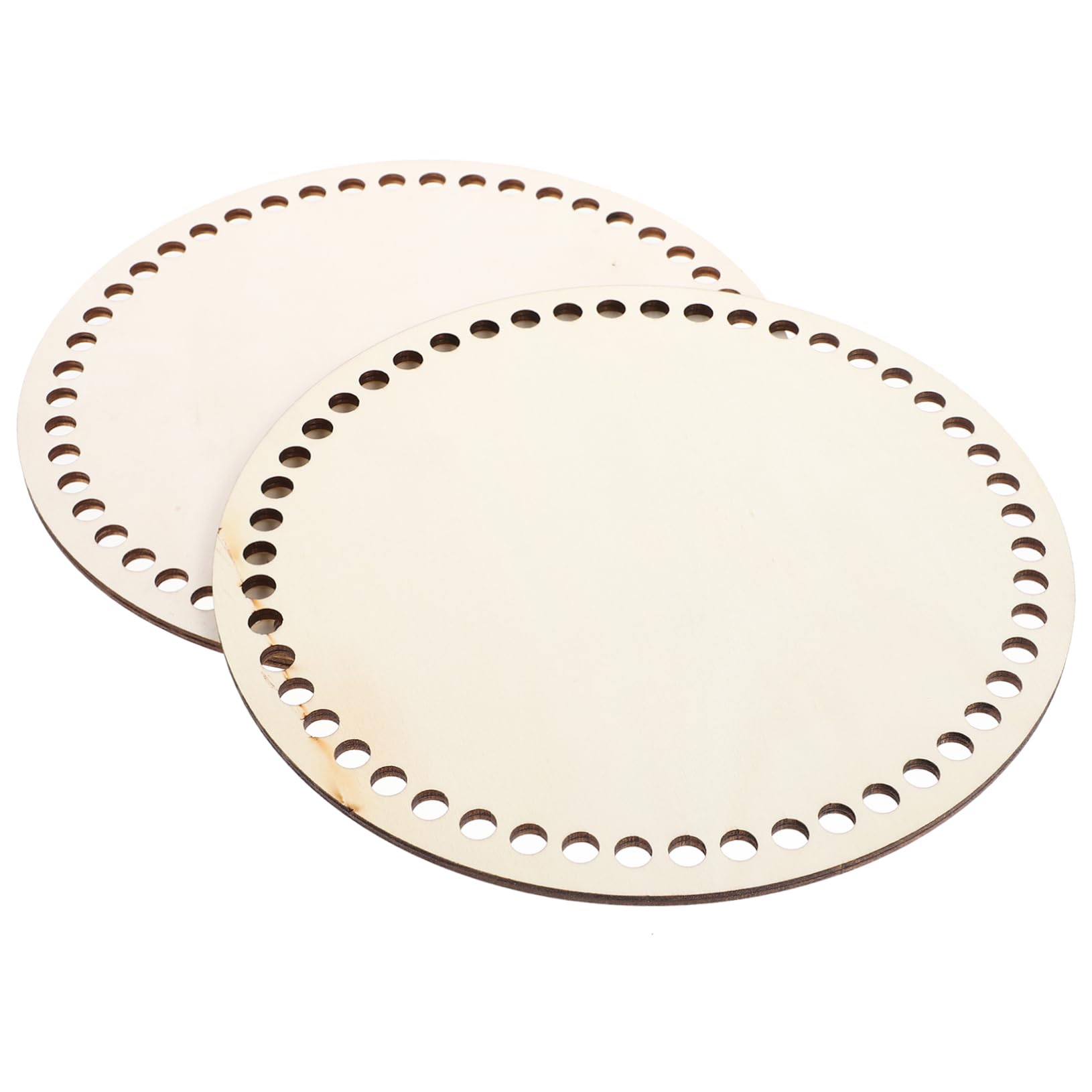 ERINGOGO Wooden Knitting Base 2pcs Crochet Basket Bottoms for DIY Bag Making Projects