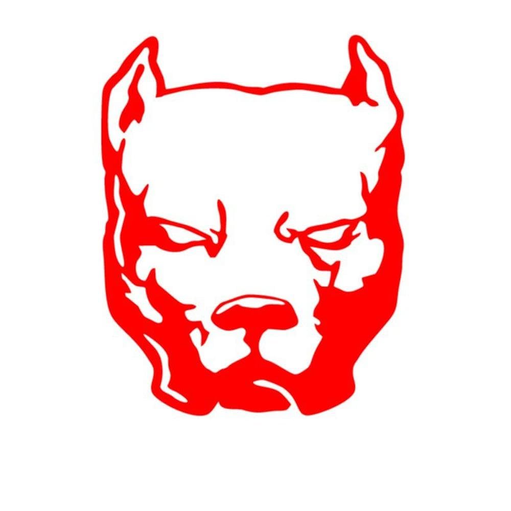 Various Sizes Pitbull Car Sticker Vinyl Decal Car Auto Stickers for Car Bumper Window Car Decorations(Red)