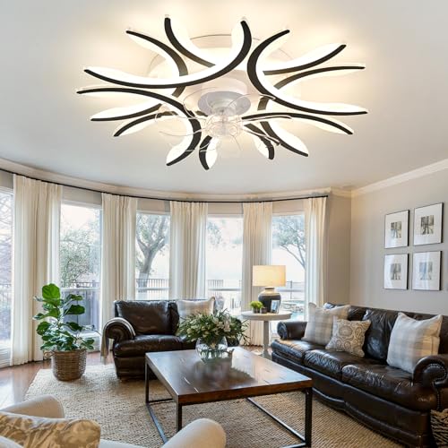 ZREVSB Dimmable LED with 6 Speed Settings Reversible Design Modern