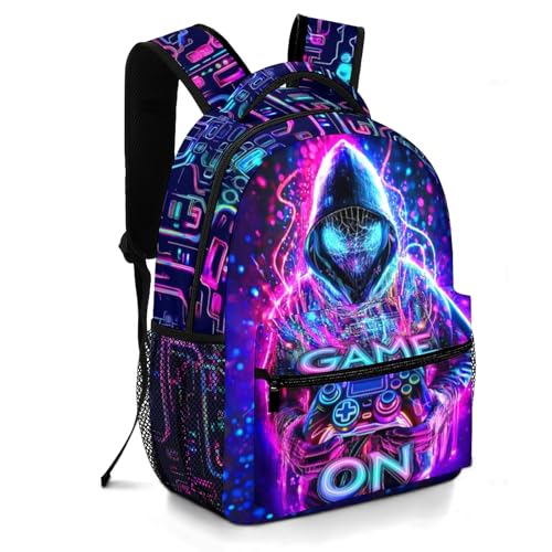Backpack for Boys Game Boys School Backpack for Kids Children Teens Elementary Middle School Kids' Backpacks Gaming Bookbag Travel Back Pack for Age 6-18