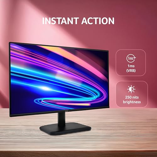 Image of acer EK240Y P6 P6 23.8 Inch IPS Full HD Backlit LED Monitor I 144Hz Refresh Rate, 1MS VRB Response Time, AMD FreeSync I 1 x VGA 1 x HDMI with Inbox HDMI Cable I Zero Frame Design I Eye Care I Black