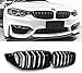 GY F32 Griglia per BMW Serie 4 F32 F33 F36 (2014-2019) F82 M4 F80 M3 (2015-2019) (Set di 2 griglie in ABS nero a doppia aletta)