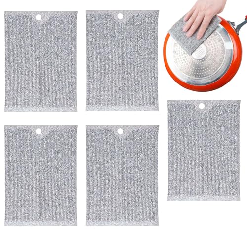 Estropajo De Alambre para Lavar Platos,5 Unidades Estropajos De Cocina No Rascan - Accesorios De Limpieza para Utensilios De Cocina Frutas Verduras Y