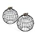 Rustic State Vintage Design Metal Light Cage Guard - Decorative Lamp Shade Black Set of 2Rustic State Vintage Design Metal Light Cage Guard - Decorative Lamp Shade Black Set of 2 (Globe)