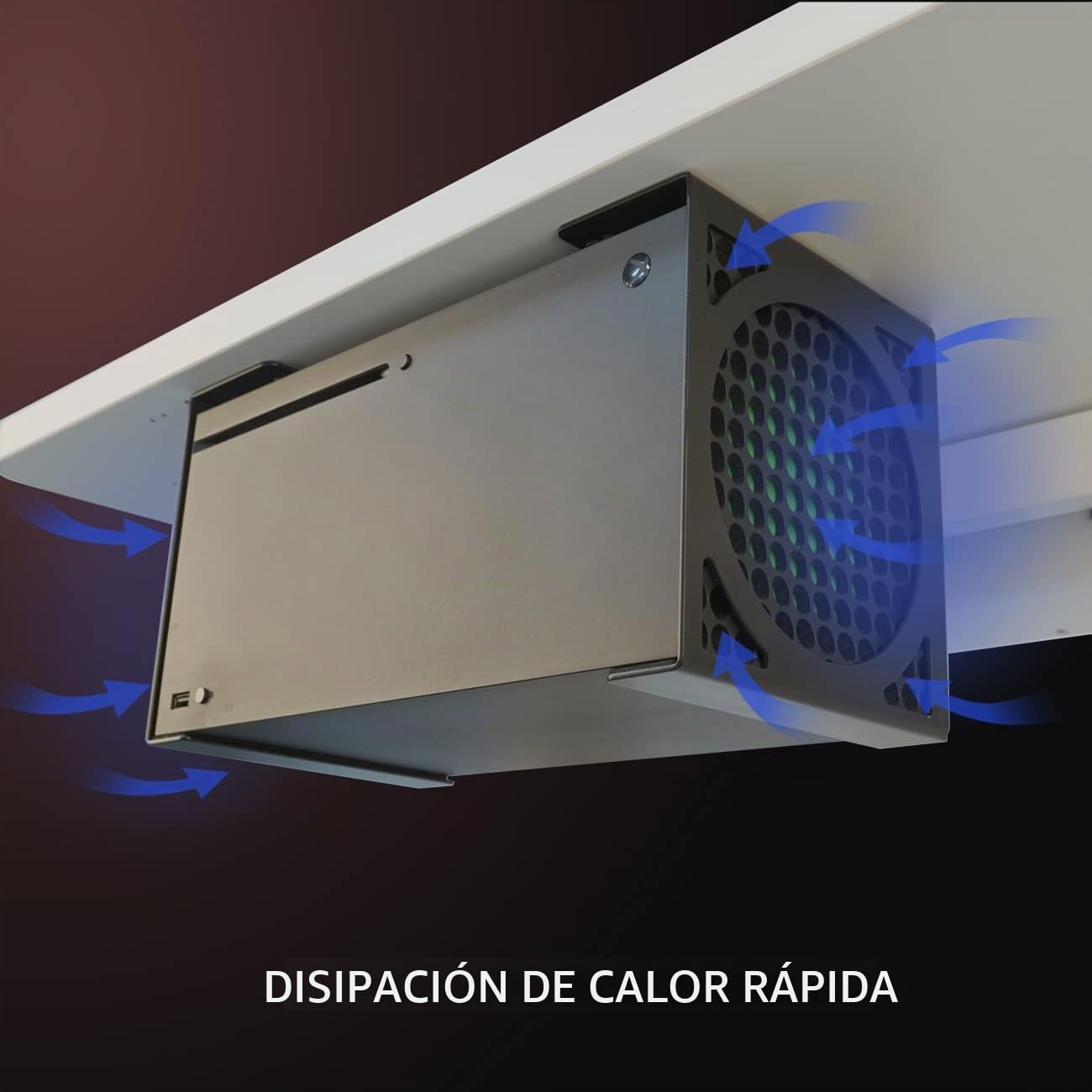 Monzlteck Soporte Debajo del Escritorio para Xbox Series X, Soporte Sigilo para XSX