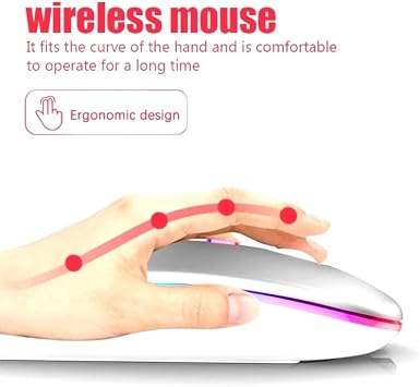 Computer Wireless Mouse 3 Keys RGB Backlight Silent Bluetooth Wireless Dual Mode Mouse Silent Wireless Mouse