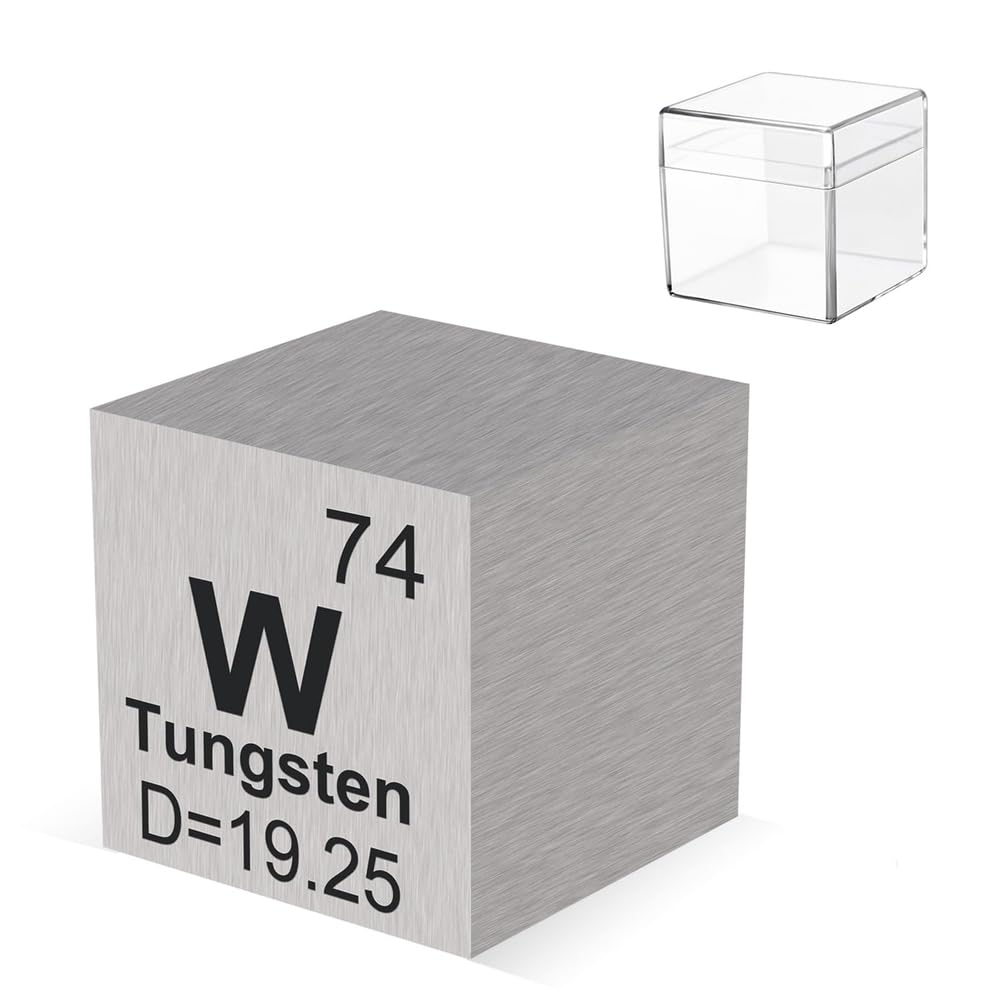 1cm Wolfram Würfel 10mm Metall Dichte Würfel reines Metall hohe Dichte Element Würfel für Element Sammlungen Labor Experiment Material Hobbys