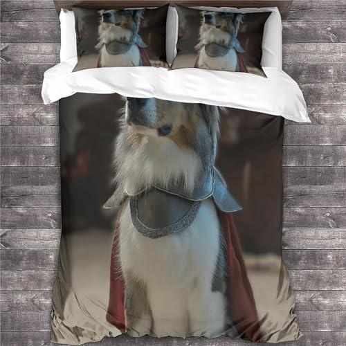 Housse de couette hypoallergénique parure anti-acarien lit mignon chiot - 4